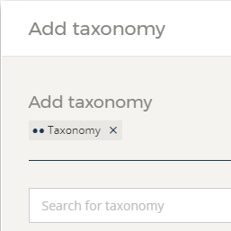 Taxonomies Explained